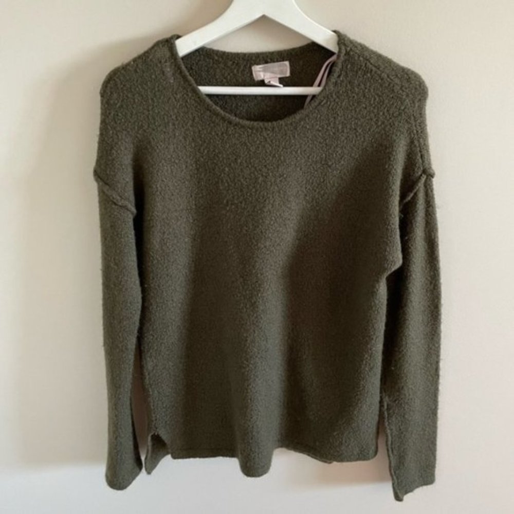 Forever 21 Dark Olive Green Soft Crewneck Sweater Size Small